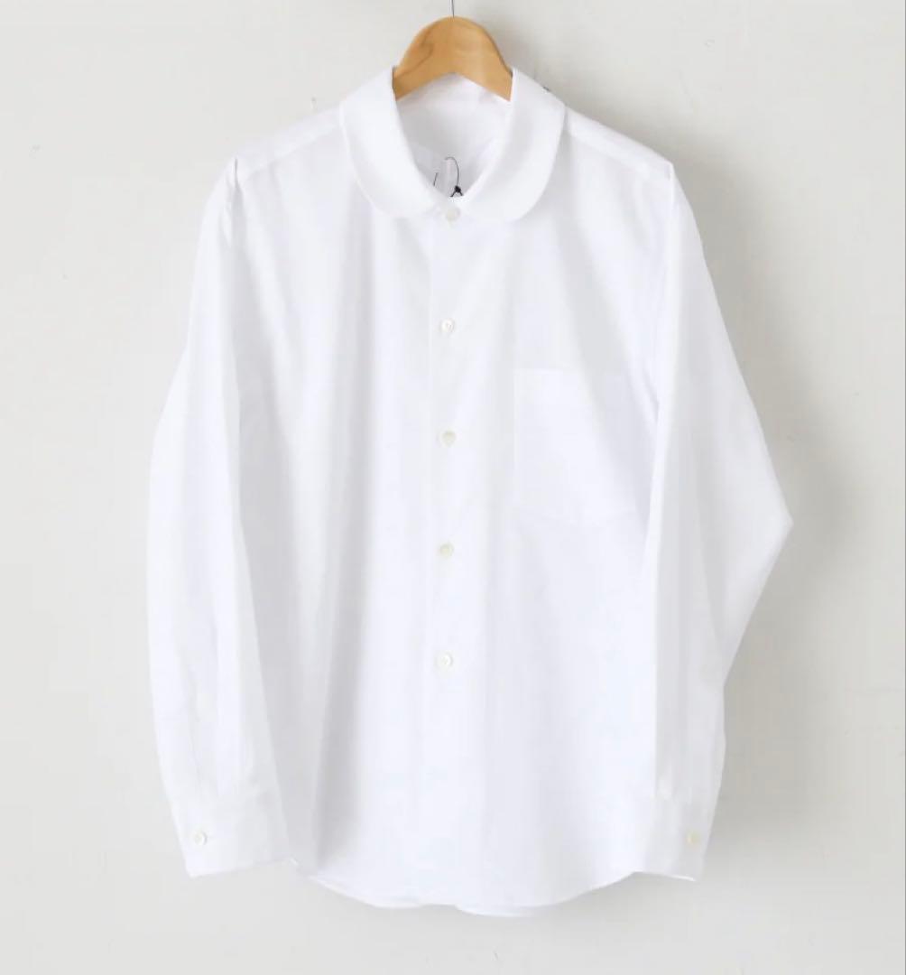 tao トリココムデギャルソン　定番　丸襟長袖シャツ　ホワイト　Mサイズ