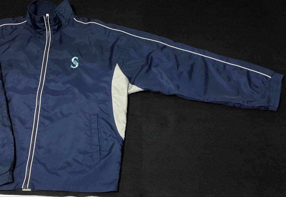 MLB シアトルマリナーズ　マジェスティック　ナイロンジャケット　スタジャン