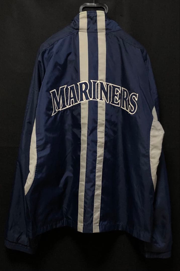MLB シアトルマリナーズ　マジェスティック　ナイロンジャケット　スタジャン