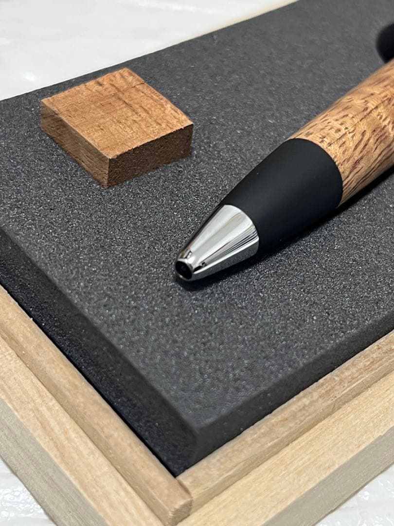 野原工芸 ハワイアンコアカーリー ボールペン　ロータリー SANZO シルバー