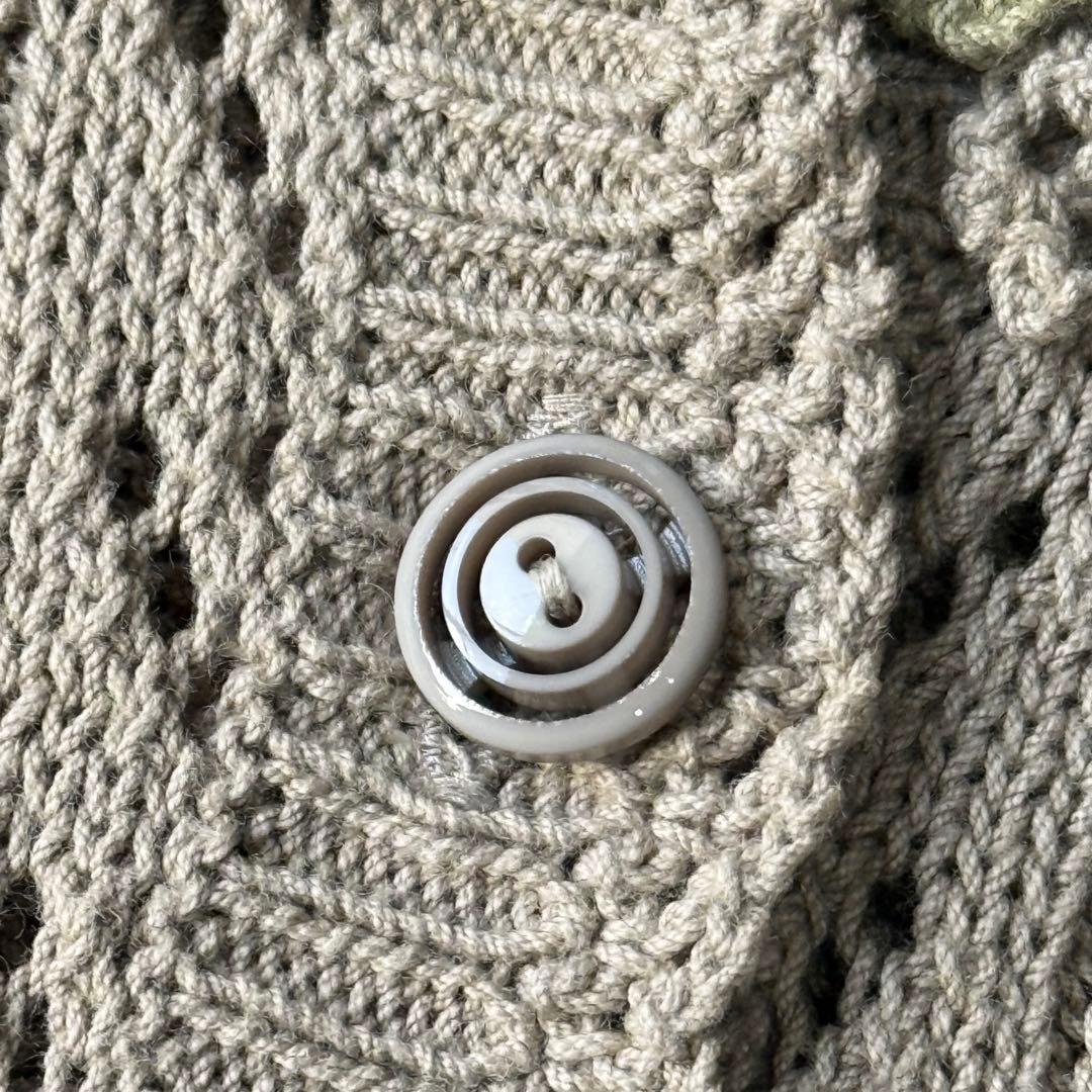 カネコイサオ スミレモチーフ レース編み カーディガン 未使用級