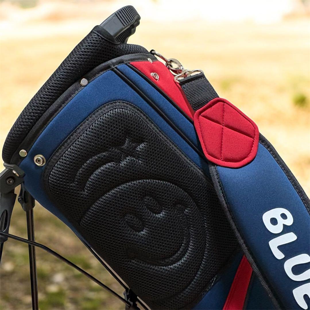 新素材　ブルーティーゴルフ キャディバッグ ストレッチ スタンドキャディバック
