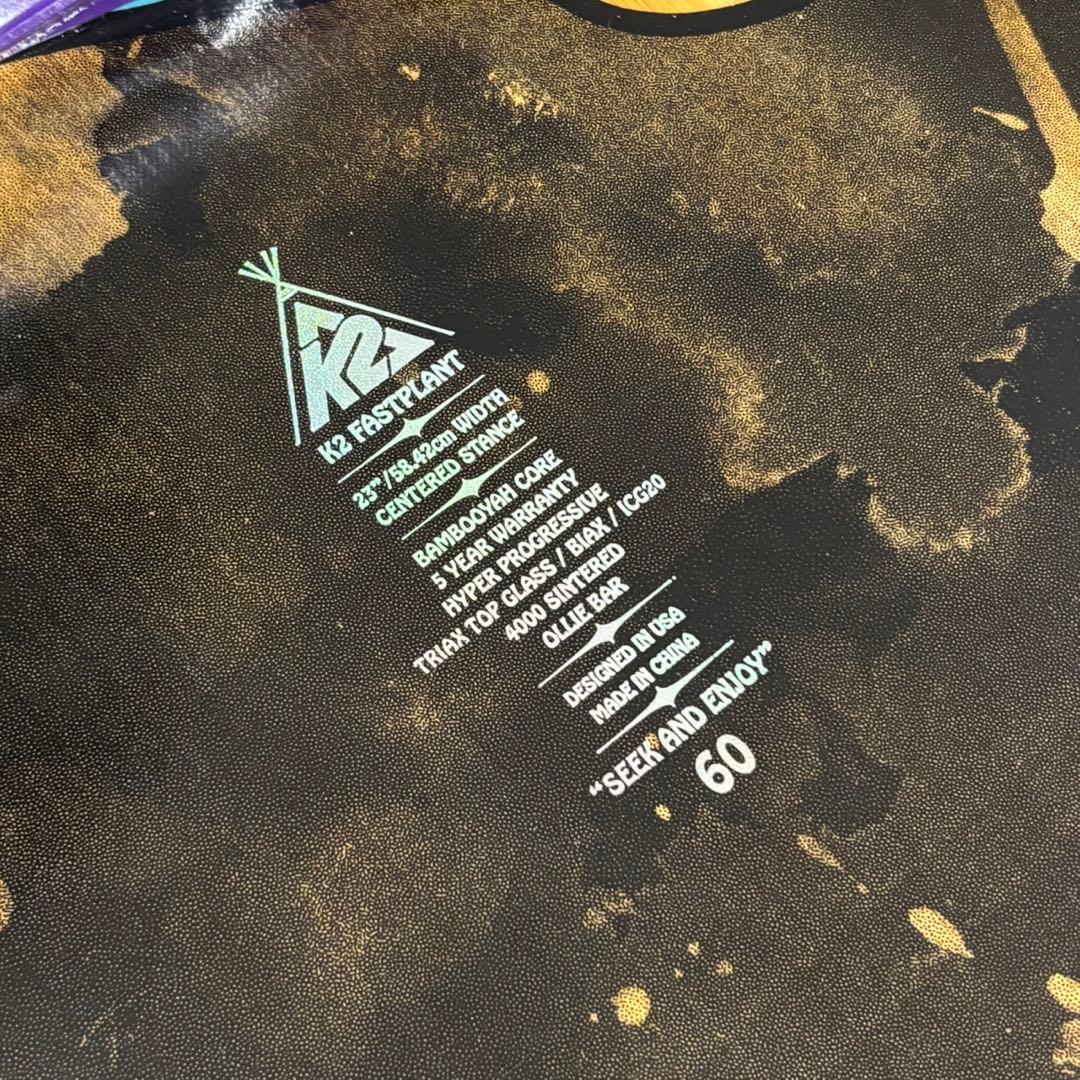 K2 FASTPLANT 160cm スノーボード バイン付き B41