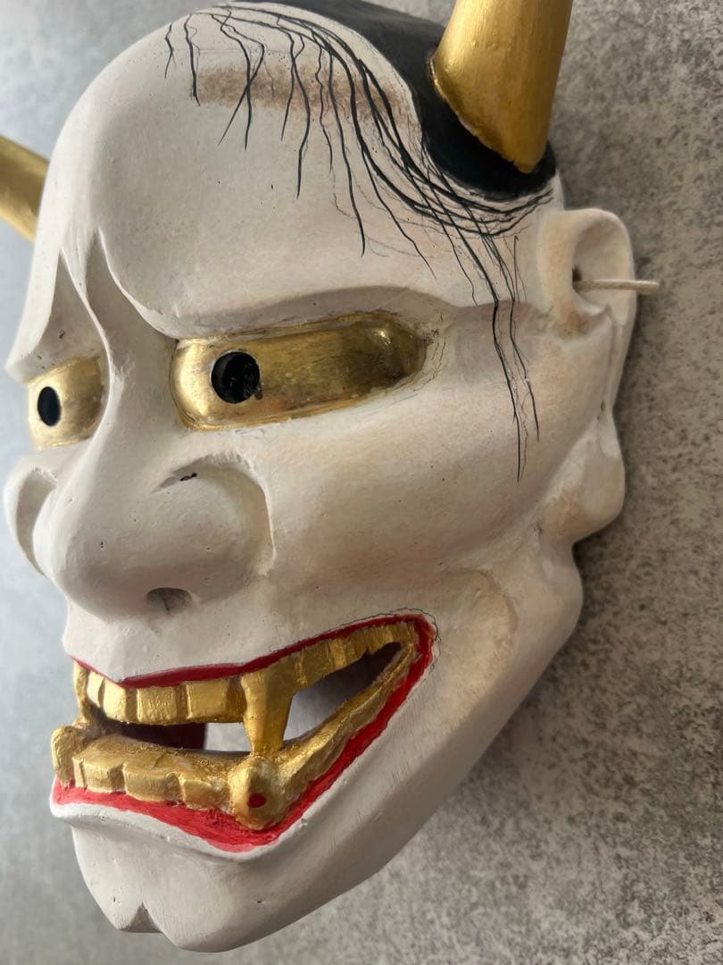 能面（般若）木彫