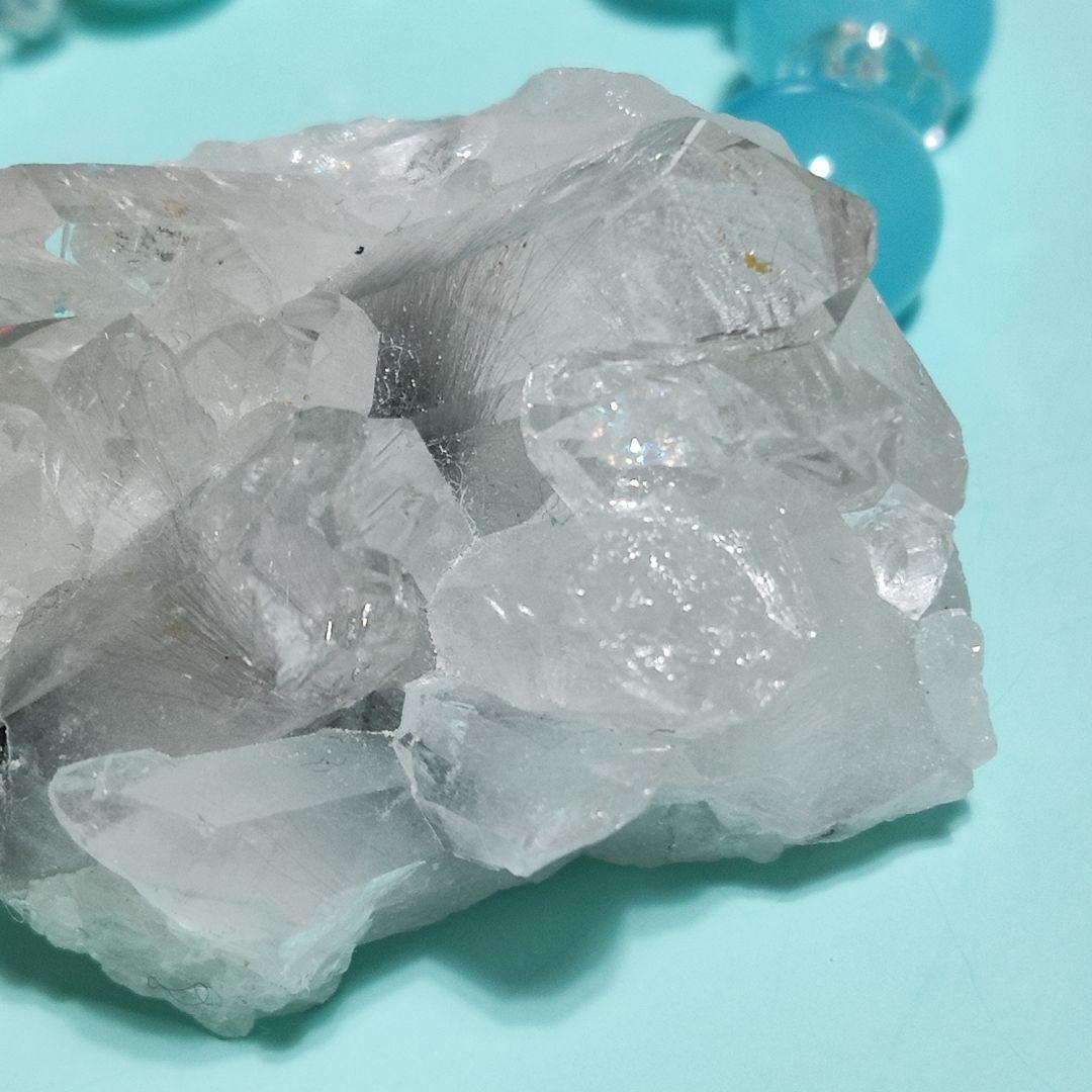 パワーストーン　天然石　ルチルクォーツ　レインボー入り　34g　No.886