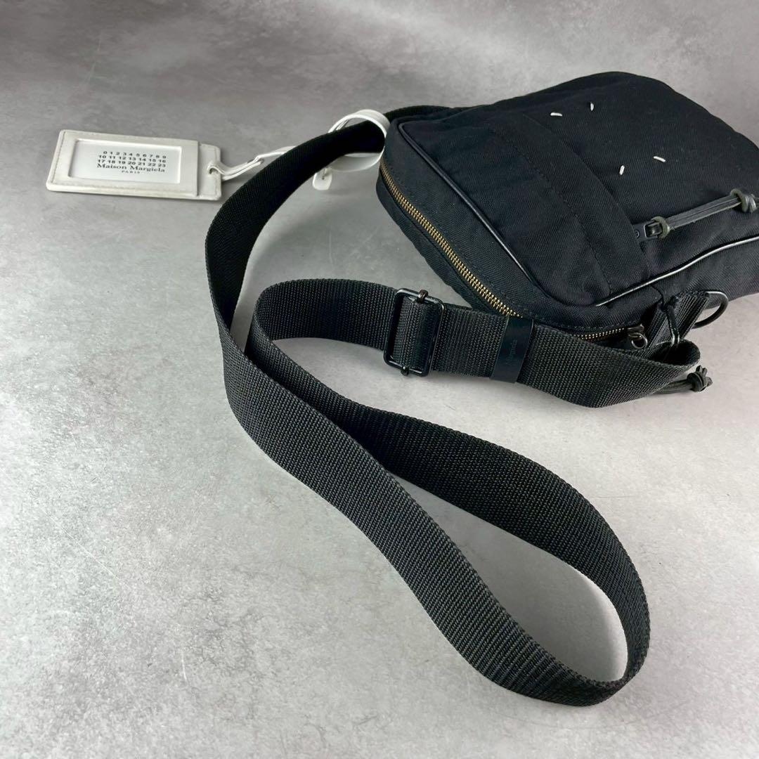 masa3284✨メゾンマルジェラ ショルダーバッグ 黒 4ステッチ 無地