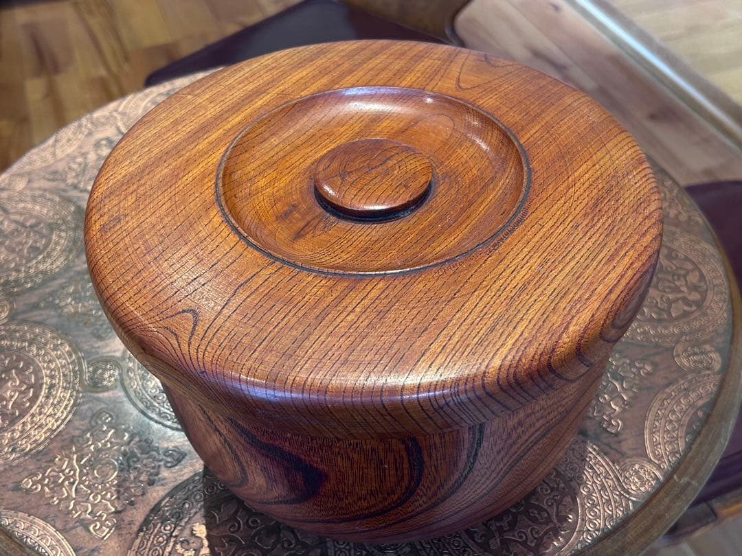 【在庫整理特価】欅 無垢材 くり抜き 茶櫃 大型 木工 民藝