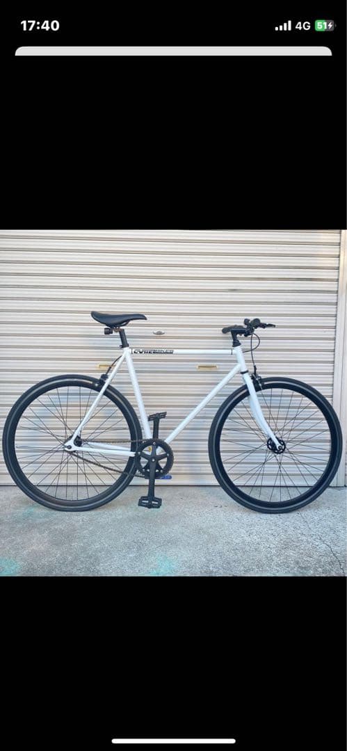 シングルギア ピストバイク 700C ホワイト