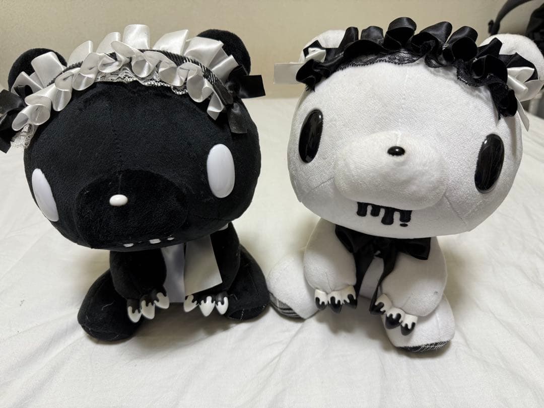 チャックスGP　グルーミー　ヘッドドレス ホワイト ブラック 2点セット