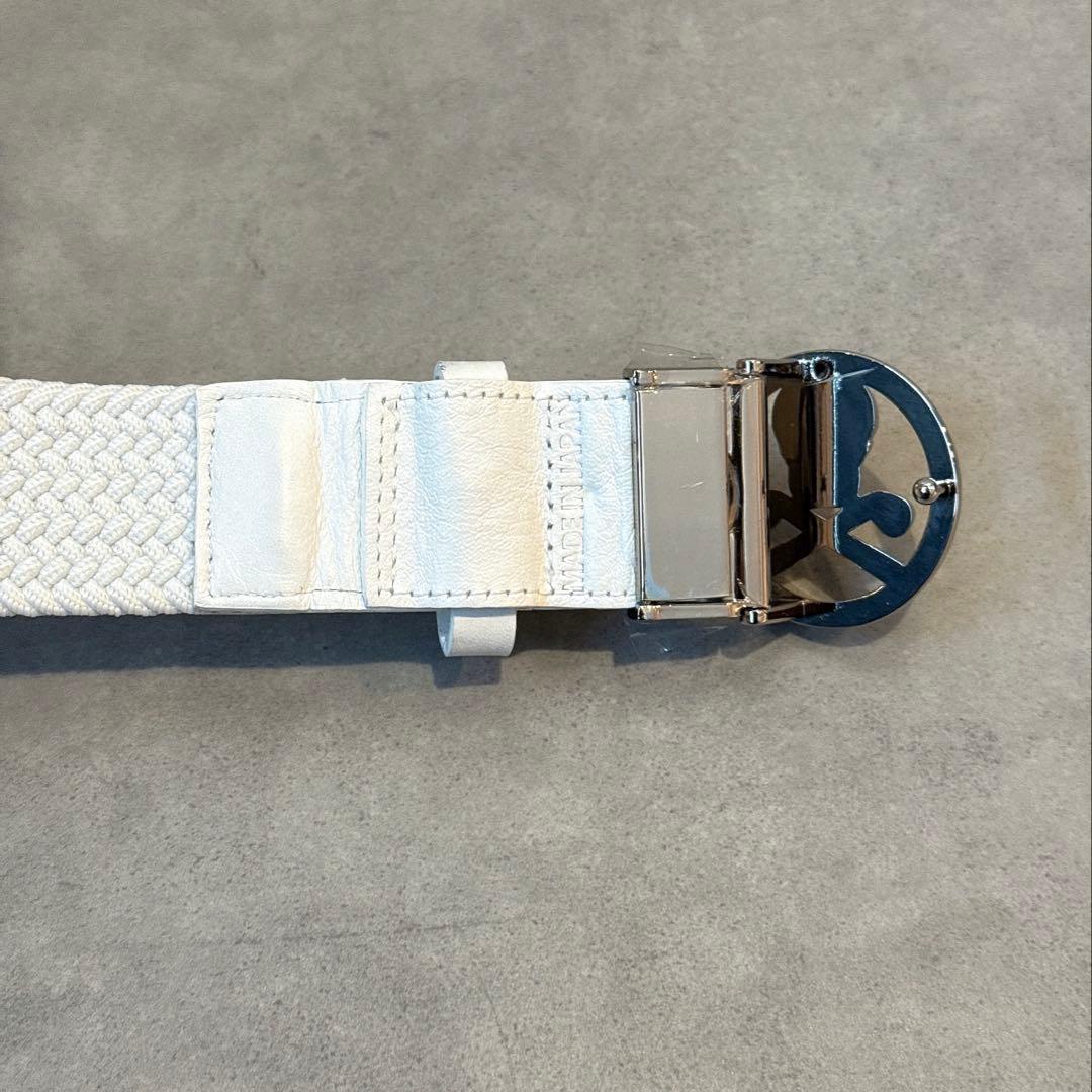 美品 ★ MARK&LONA ベルト レザー 革 ホワイト 正規品