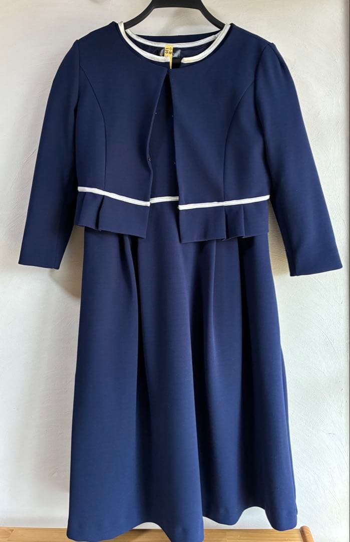 Milk tea マタニティ ワンピース ジャケットセット ネイビー　フォーマル