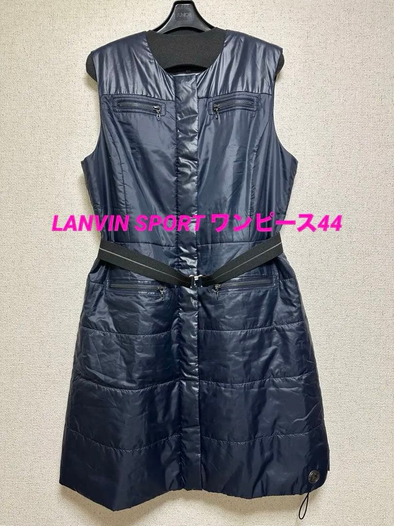 大きいサイズ・ランバンスポール44・ゴルフワンピースネイビー