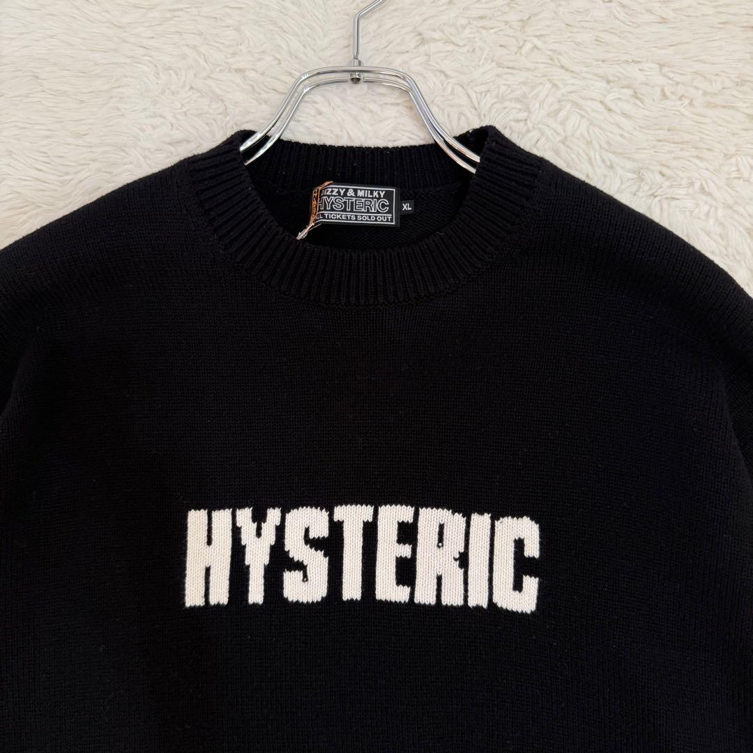 美品XL/人気完売●ヒステリックグラマー メガネ ヒスガール 綿ニット