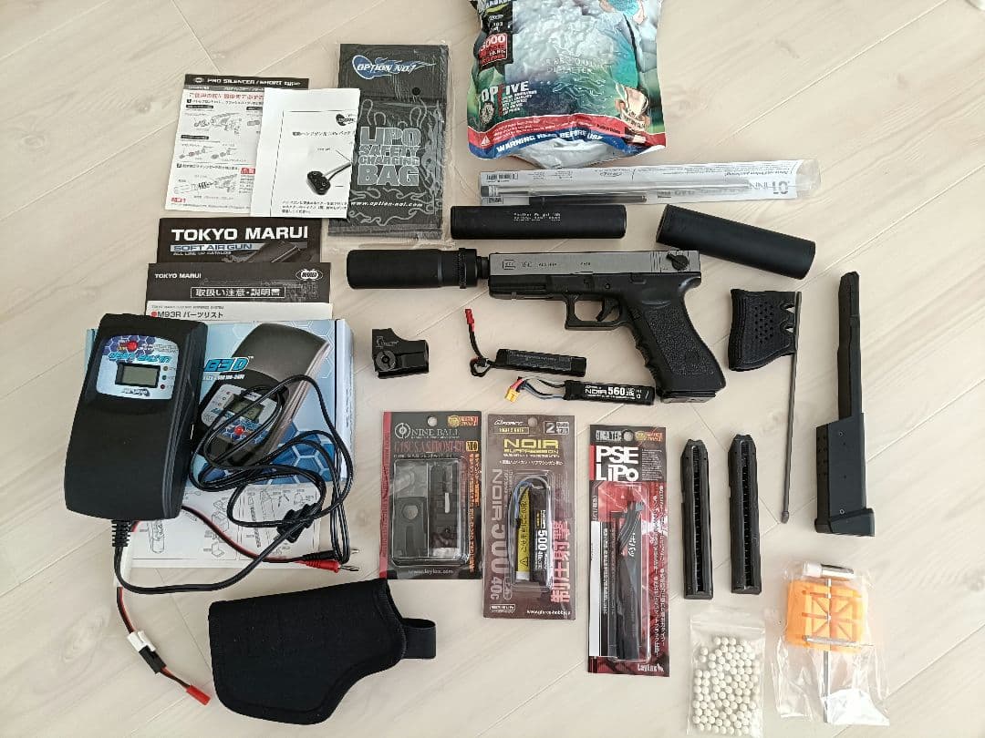 TOKYO MARUI Glock 18C 内部フルカスタム 電動ガン セット