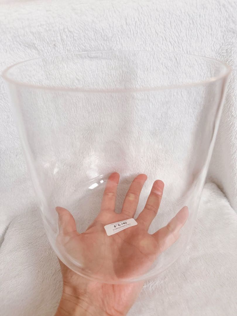 【高音質】クリスタルボウル 6インチ G+40 喉チャクラ 純粋水晶 CSLJ