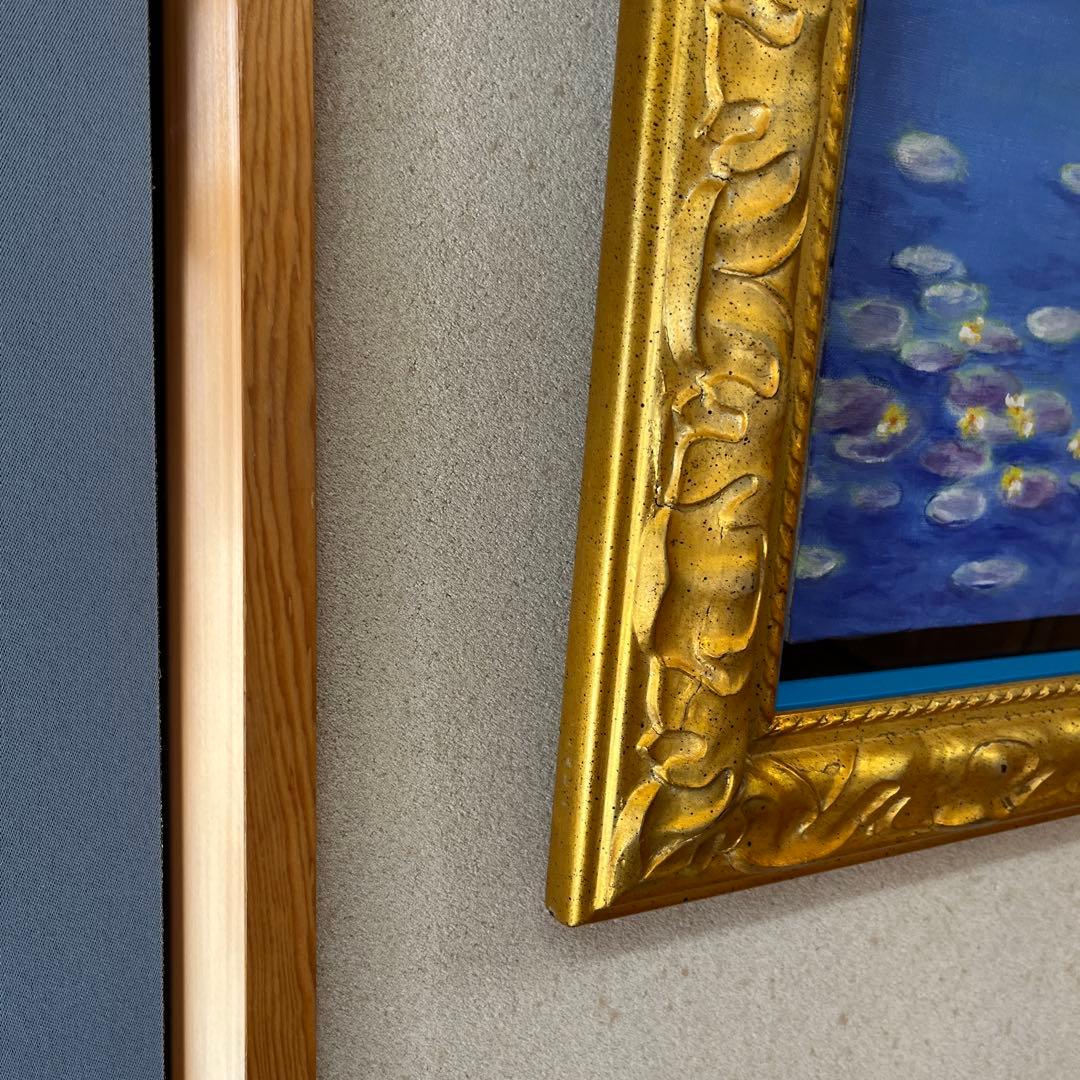 宇田喜久子　睡蓮　初夏　油彩画