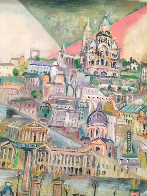 小澤勇寿朗 油絵 F20号キャンバス、木枠 パリの街　サイン入り真作