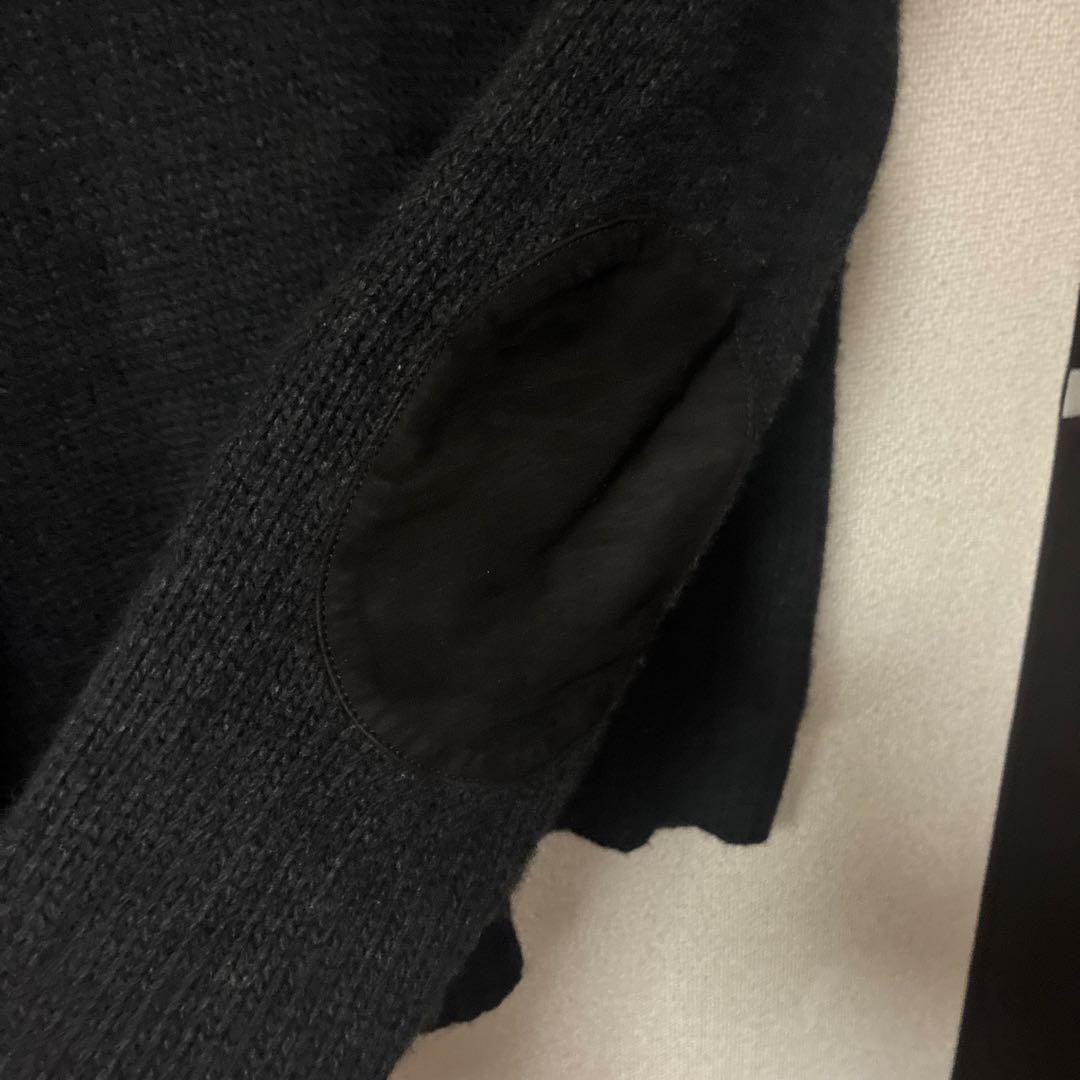 Ralph Lauren ショールカラーエルボーパッチニットカシミヤセーター　Ｌ