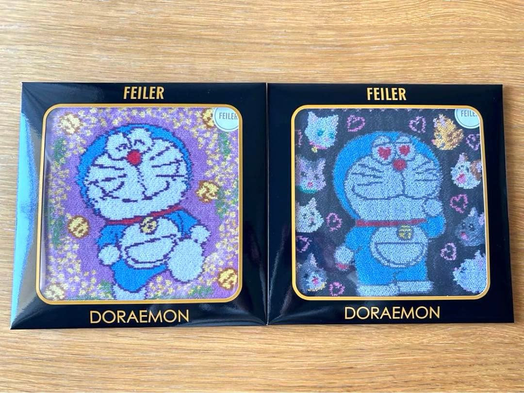 【新品未開封】フェイラー ドラえもんコラボハンカチ2枚セット 未来デパート
