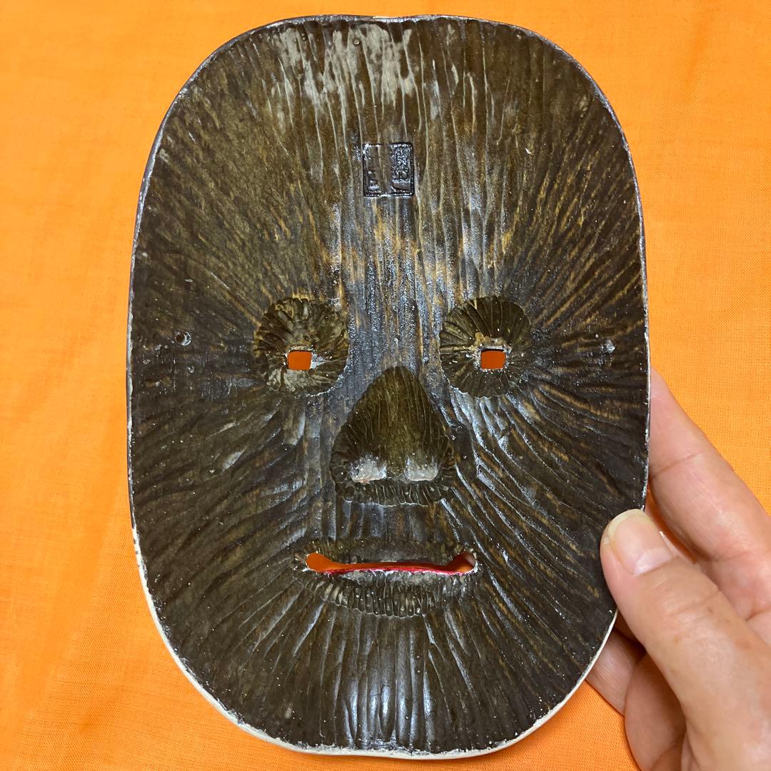 美品　能面　増女　(ますおんな) 木彫り　手彫り　桐箱　能面袋