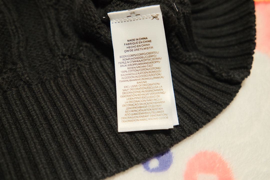 POLO ラルフローレン ハーフジップ ニット ブラック L