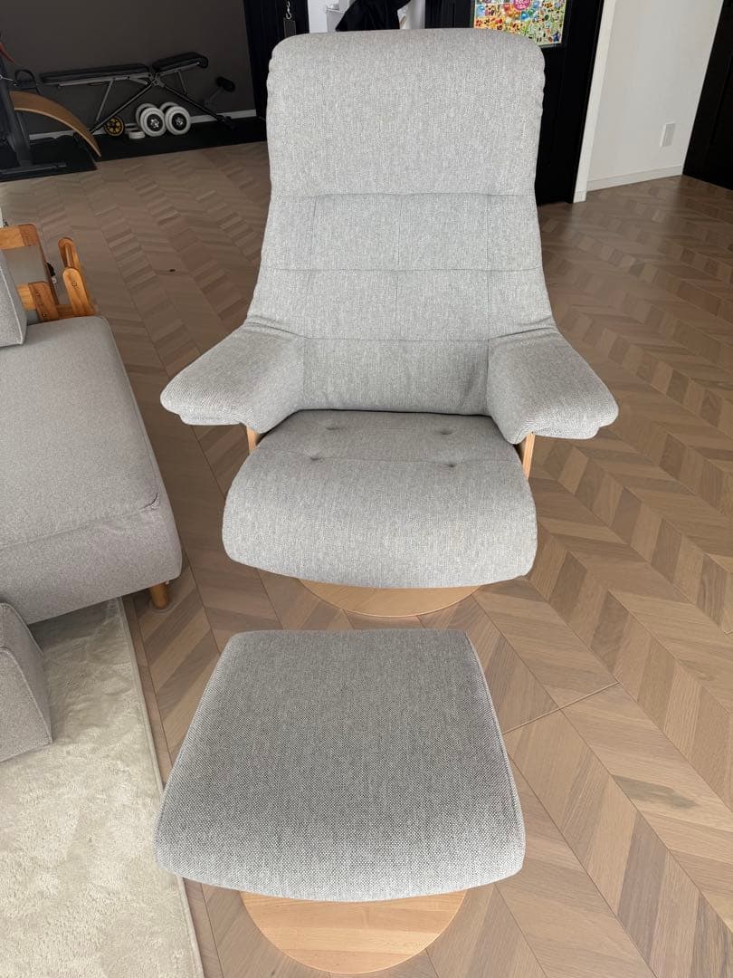 カリモク　リクライニングソファ　オットマンなし