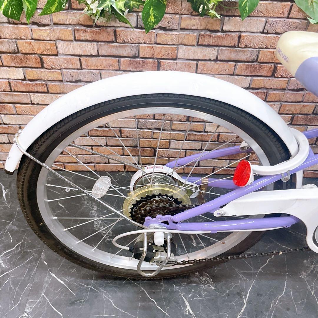 【45】子供用自転車 子供車 GIRILS LABO パープル 22インチ