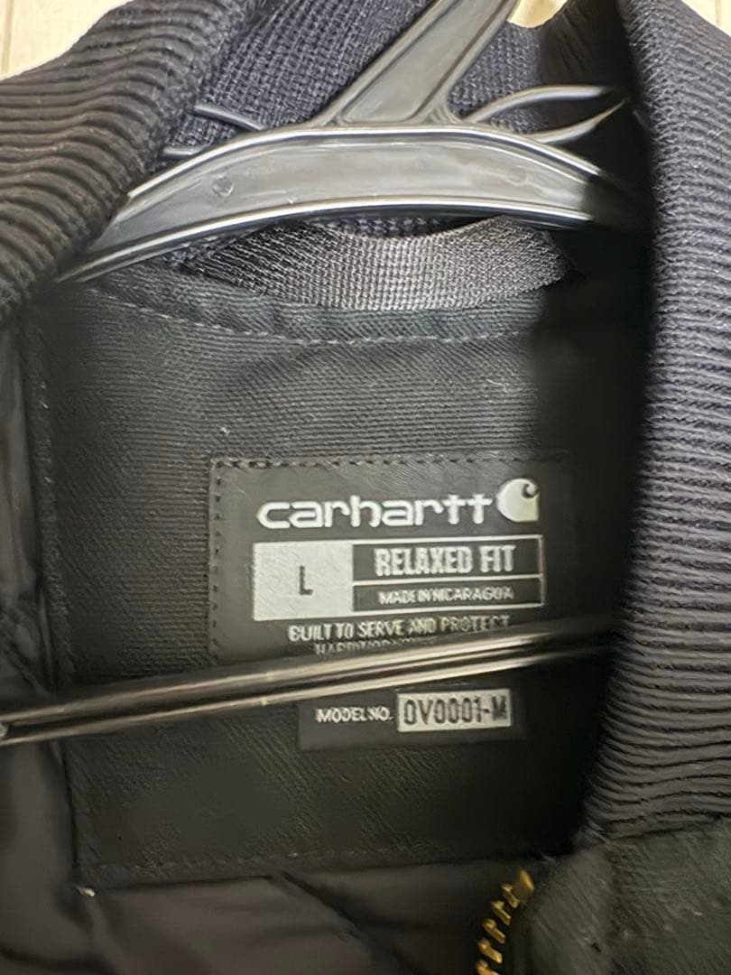 【極美品】US企画　Carhartt ブラック ダックベスト　L size