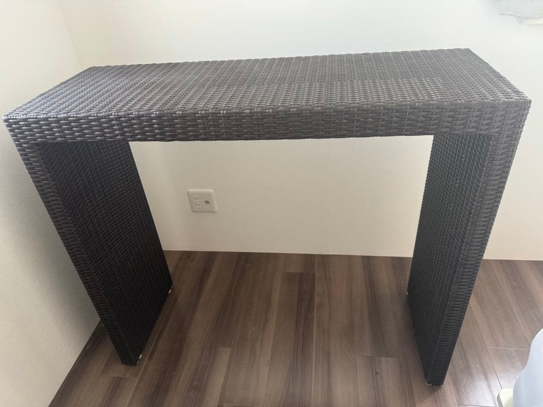 バーカウンターテーブルセット　シンセティックラタン