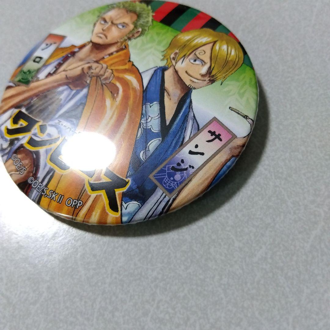 【ワンピース】 ゾロ＆サンジ スーパー歌舞伎Ⅱ 三段缶プリントクッキー 缶バッジ