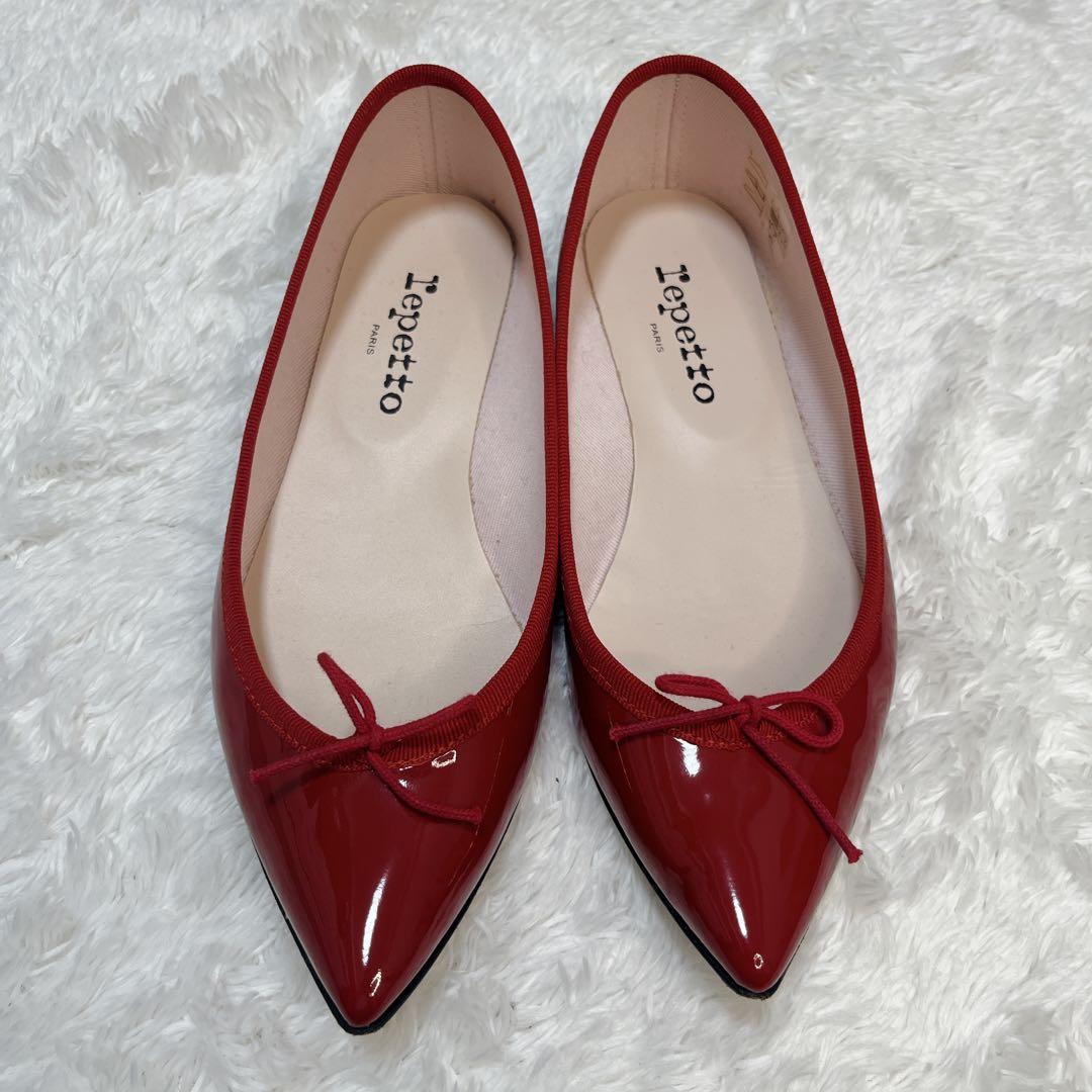 【美品】repetto レペット ブリジット バレエシューズ フラット 赤 23