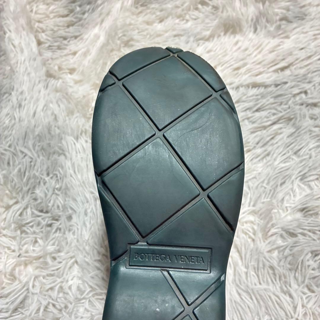 【良品】BOTTEGA VENETA パドルブーツ 38 イタリア製 グリーン