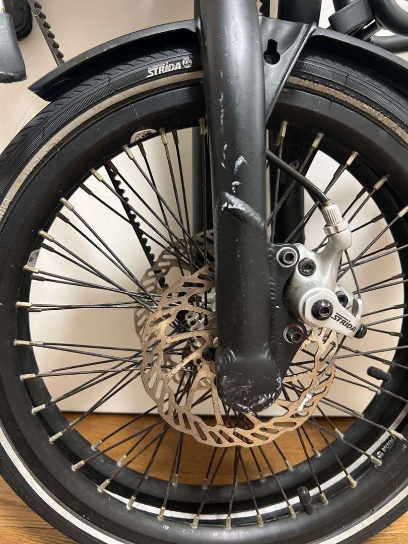 STRIDA SXQRマットブラック+BROOKSサドル Flyers+グリップ