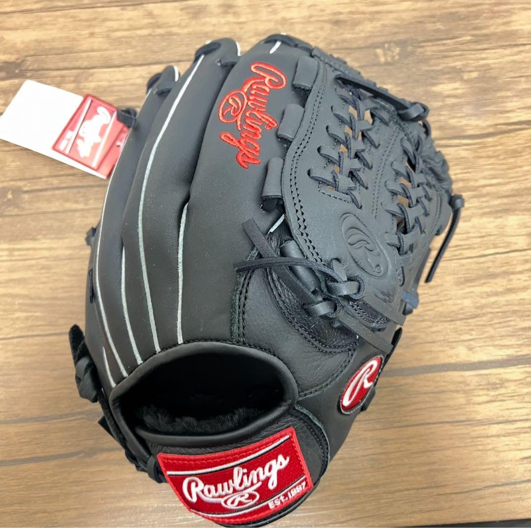【未使用品】一般軟式・大人用 グローブ ローリングス オールラウンド ブラック