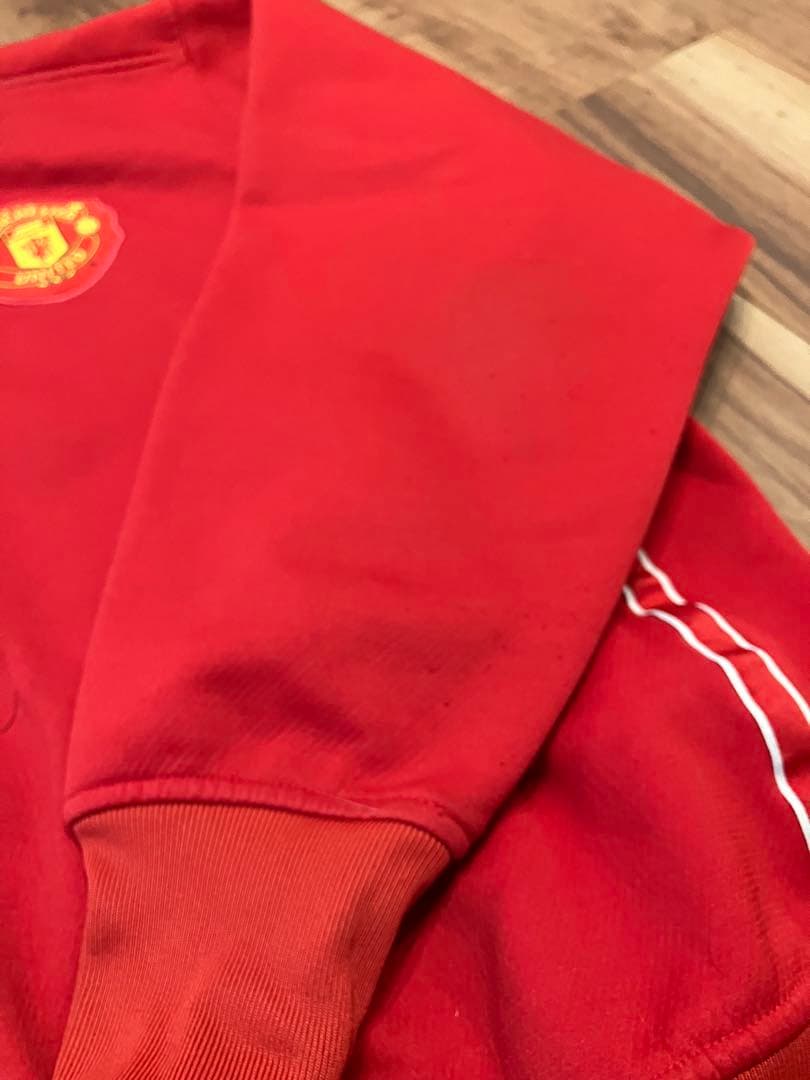 マンチェスターU Nike ハーフジップ スウェット 赤 古着