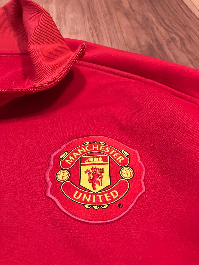 マンチェスターU Nike ハーフジップ スウェット 赤 古着