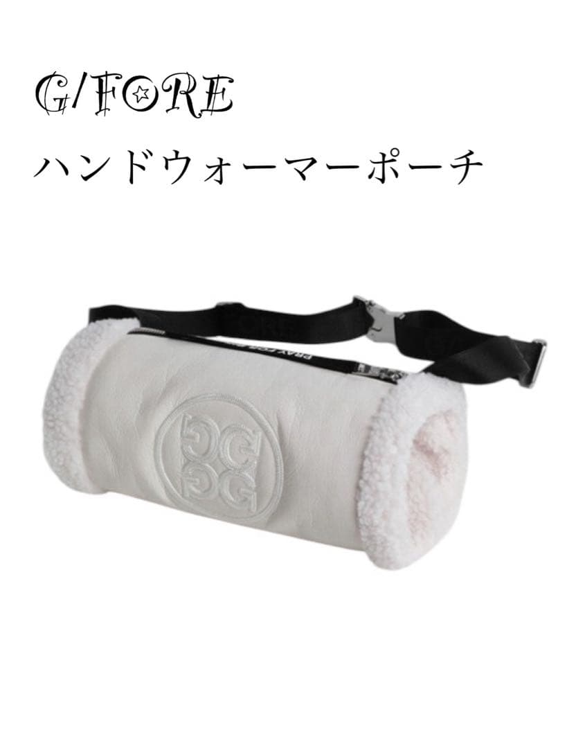 新品未使用新作G/FOREジーフォア　レザーハンドウォーマーホワイト
