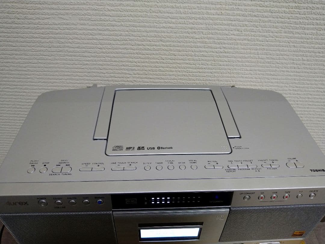 Aurex　Bluetooth対応ハイレゾCDラジカセ　TY-AK2　リモコン付