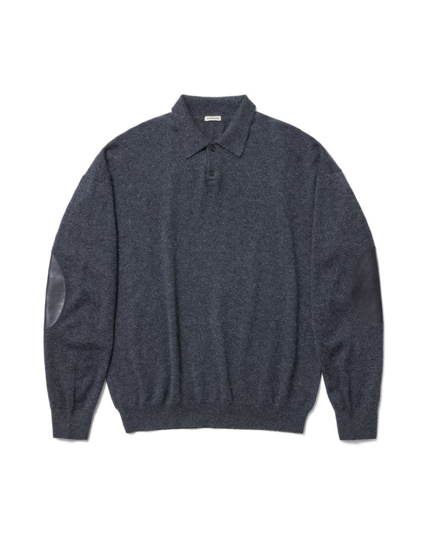 Cash and Barba モンゴリアンカシミヤ エルボーパッチ ポロサイズ4