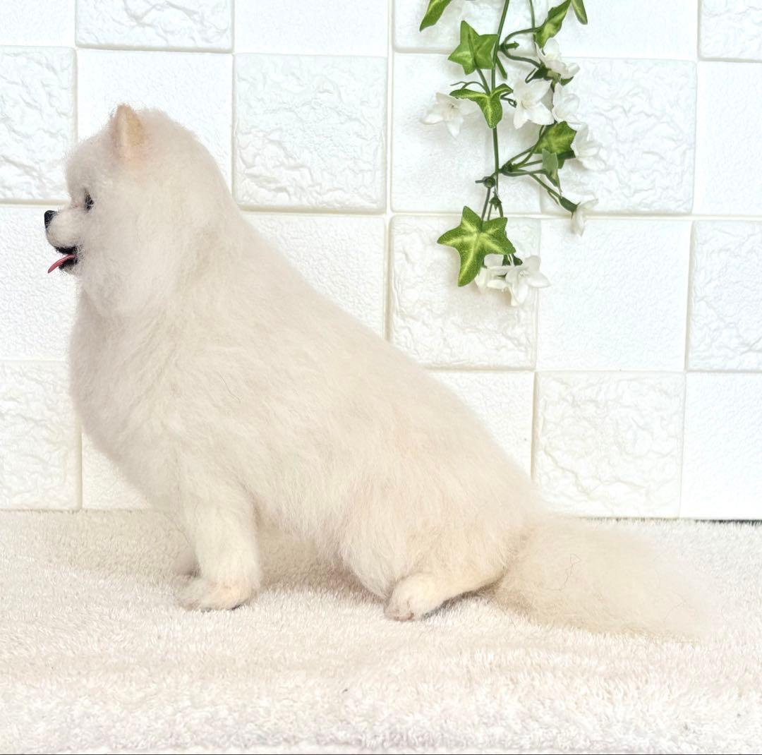 羊毛フェルト ハンドメイド 犬【ポメラニアン】ぬいぐるみ 置物 うちの子