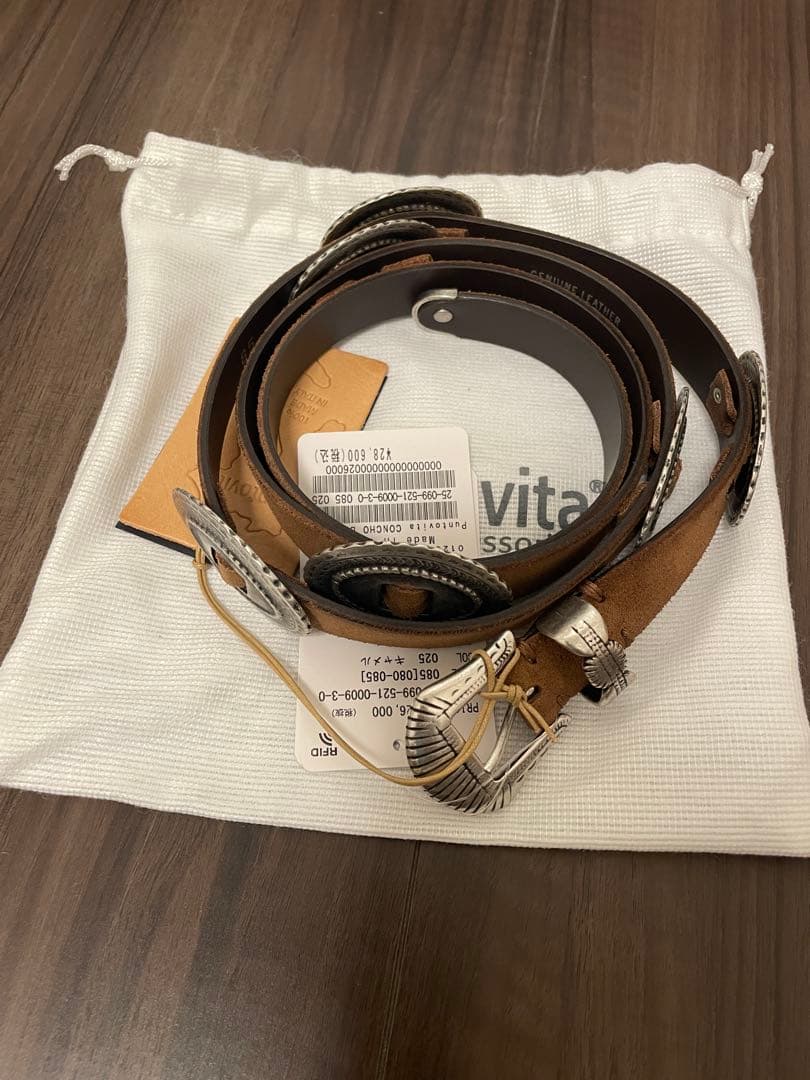 【PUNTOVITA/プントヴィータ】CONCHO ベルト（SUEDE）　新品