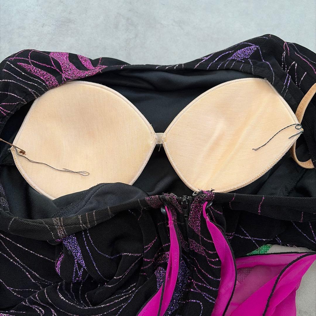 サンヨシムラ 日本製 社交ダンス 衣装 長袖 ドレス ラテン スタンダード 黒L