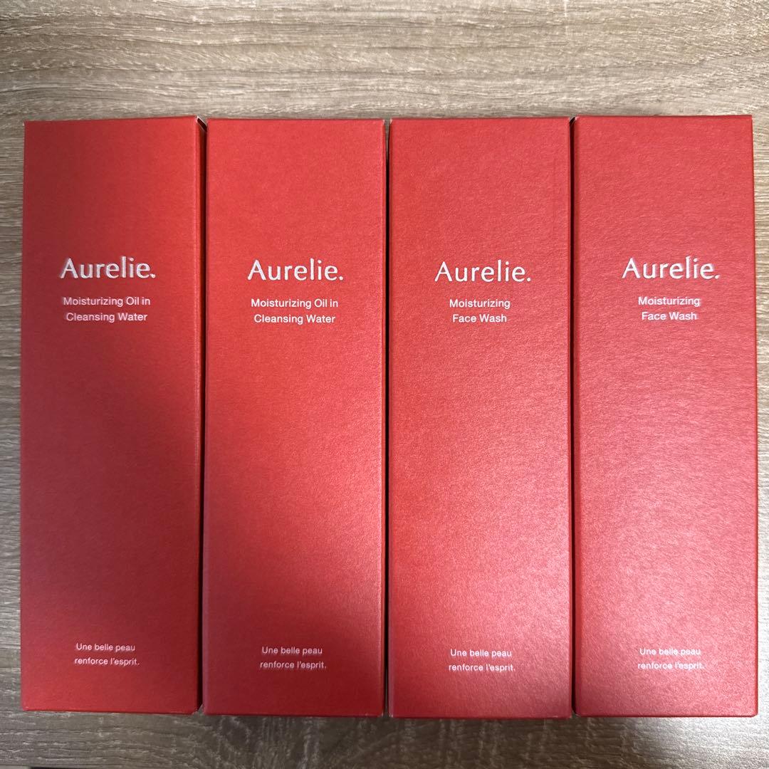 Aurelie クレンジングウォーターとフェイスウォッシュ 4本セット