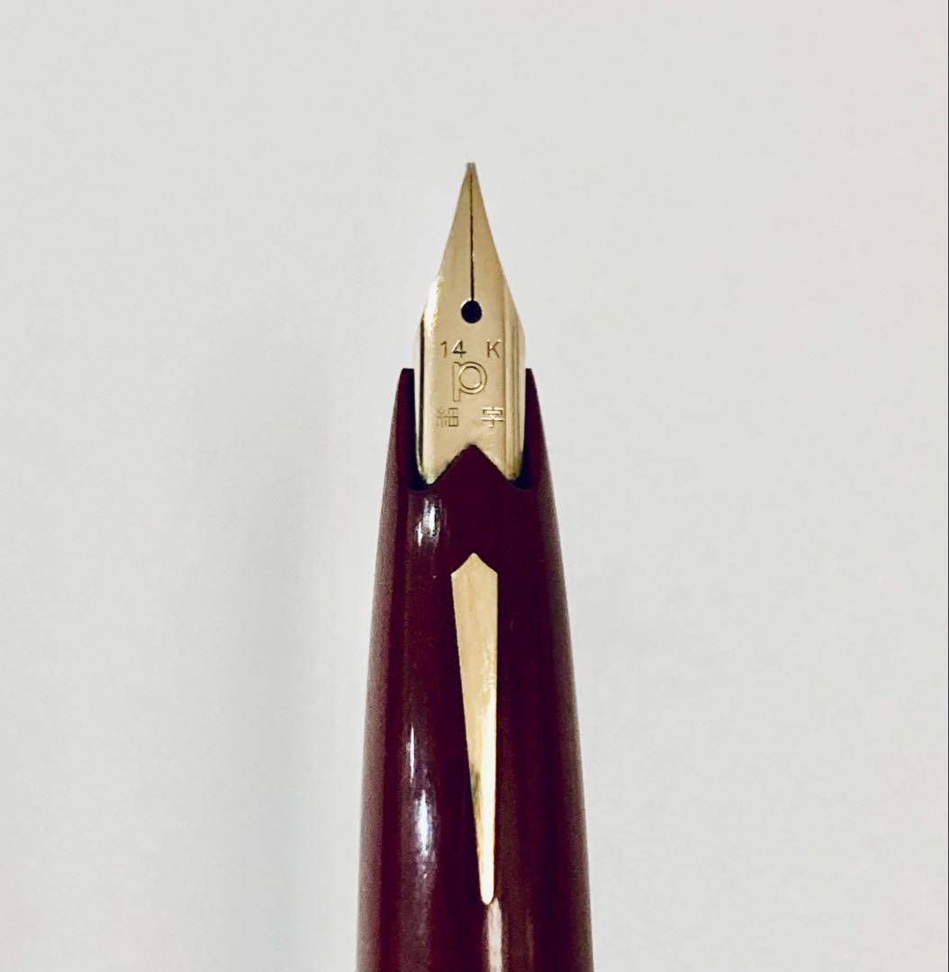 ペン先14K◆プラチナ シープ羊革 革巻き万年筆 Platinum 14金 本革