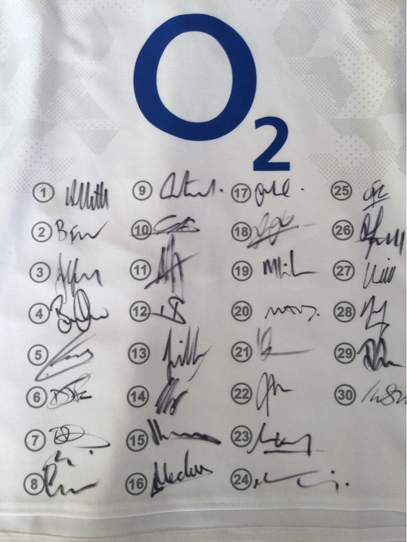 イングランド代表 2020オータムネーションズ選手30名 直筆サインジャージ