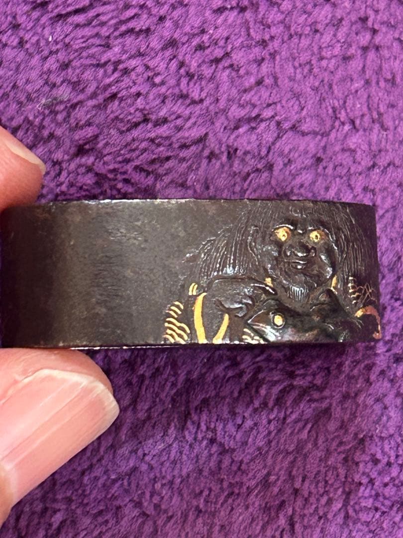 刀装具 縁 奈良三作のひとり 杉浦乗意 日本刀 武具 骨董 アンティーク