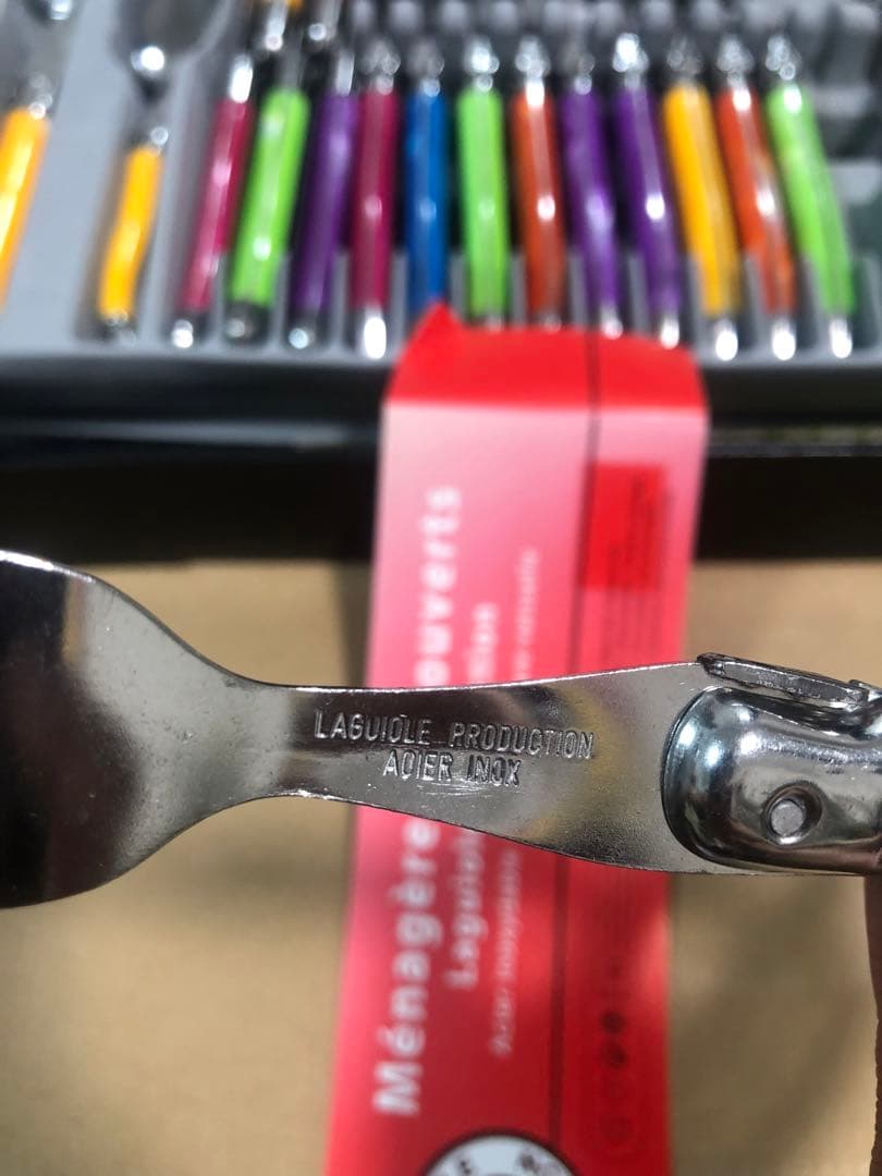 未使用 Laguiole ラギオール カトラリーセット 21本 専用ケース付き