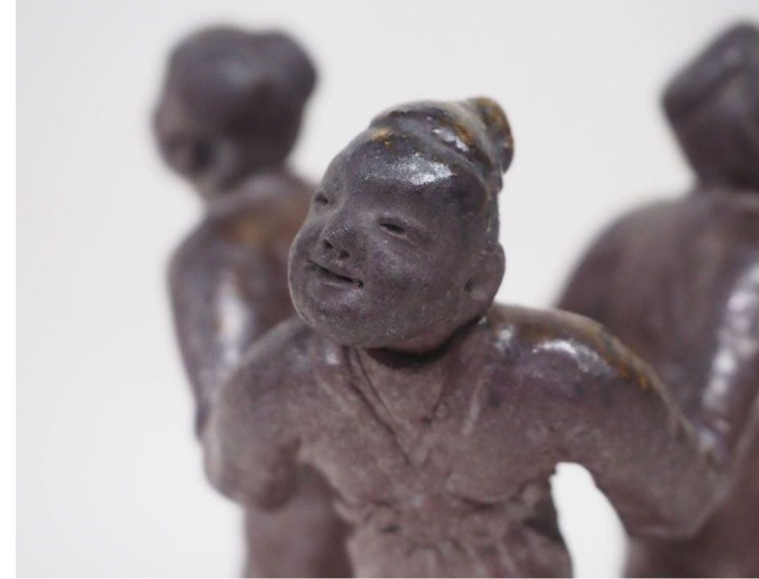 送料無料　時代物　備前焼　極上品唐子蓋置　茶道具　検/楽山紫砂九谷備前萩焼常滑