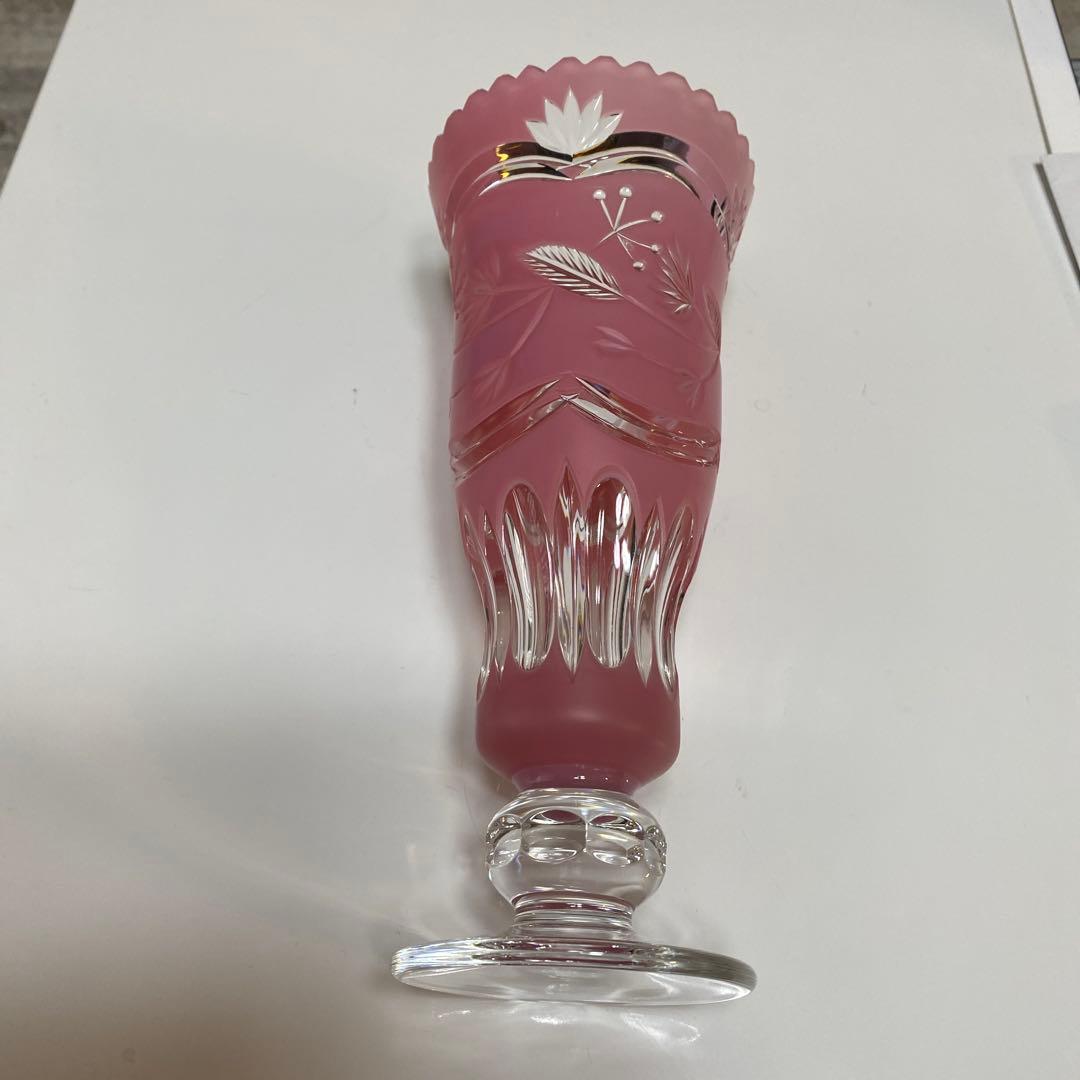 株式会社皓元国際商社様DRESDEN KRISTALL ピンク ガラス フラワー