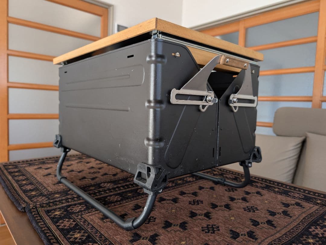 【3点セット】スノーピーク シェルフコンテナ50 バリスティクス脚付き（黒）